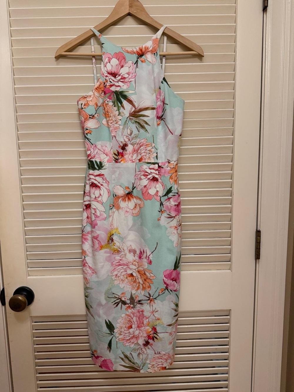 Black Halo Montego Mint Green
Floral Halter Midi Dress, Size Zero, EUC - Picture 3 of 17